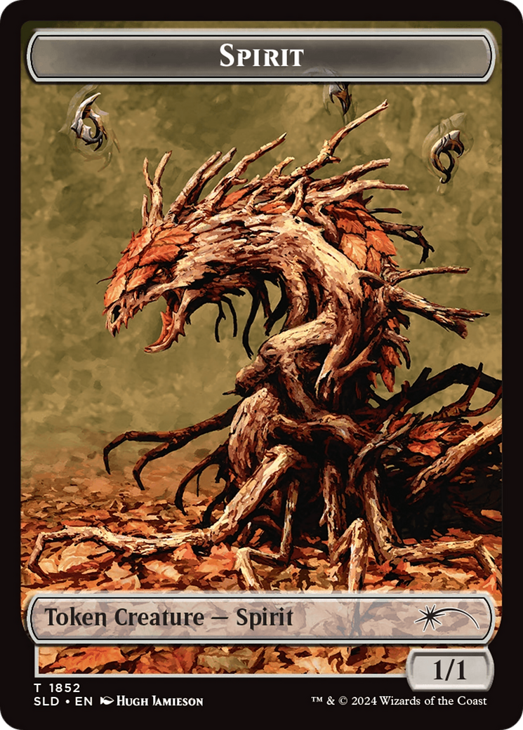 Spirit (SLD) // Clue (CMM) Double-Sided Token [Secret Lair: From Cute to Brute Tokens] | Good Games Morley