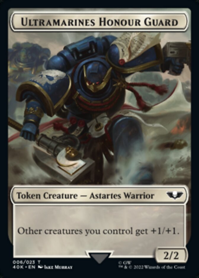 Soldier (003) // Ultramarines Honour Guard Double-Sided Token (Surge Foil) [Warhammer 40,000 Tokens] | Good Games Morley