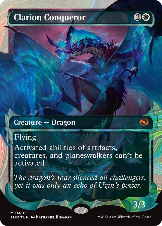 Clarion Conqueror 410/291 (Tarkir: Dragonstorm)  - Showcase Halo Foil | Good Games Morley