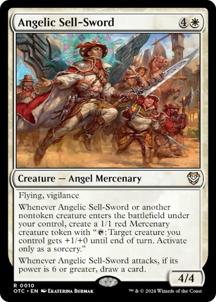 Angelic Sell-Sword [Outlaws of Thunder Junction Commander] | Good Games Morley