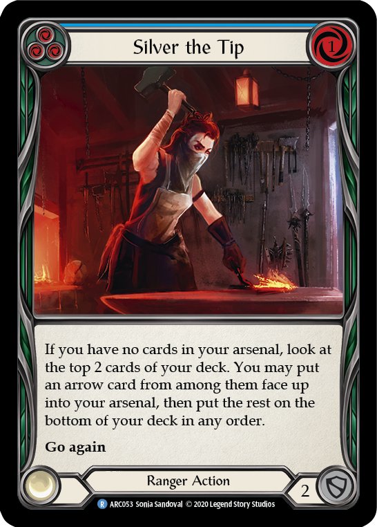 Silver the Tip (Blue) [U-ARC053] (Arcane Rising Unlimited)  Unlimited Normal | Good Games Morley