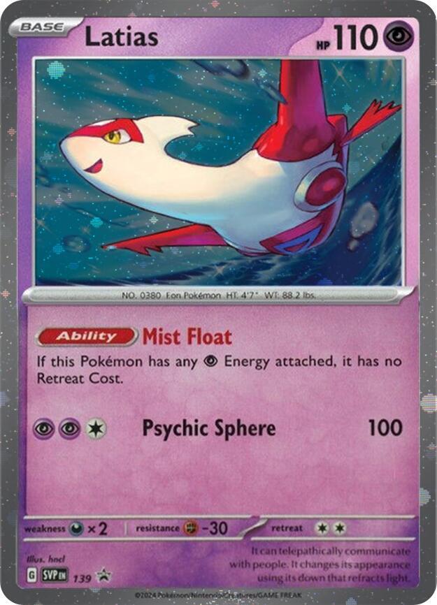 Latias (SVP139) (Cosmo Holo) [Scarlet & Violet: Black Star Promos] | Good Games Morley