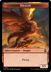 Dragon // Copy Double-Sided Token [Modern Horizons 3 Commander Tokens] | Good Games Morley