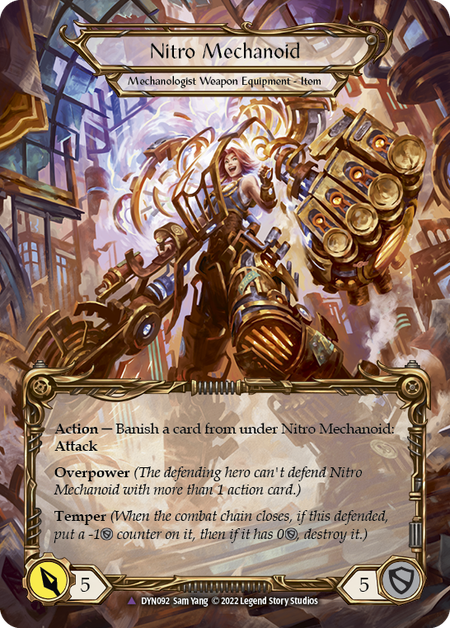 Construct Nitro Mechanoid // Nitro Mechanoid (Marvel) [DYN092] (Dynasty)  Cold Foil | Good Games Morley