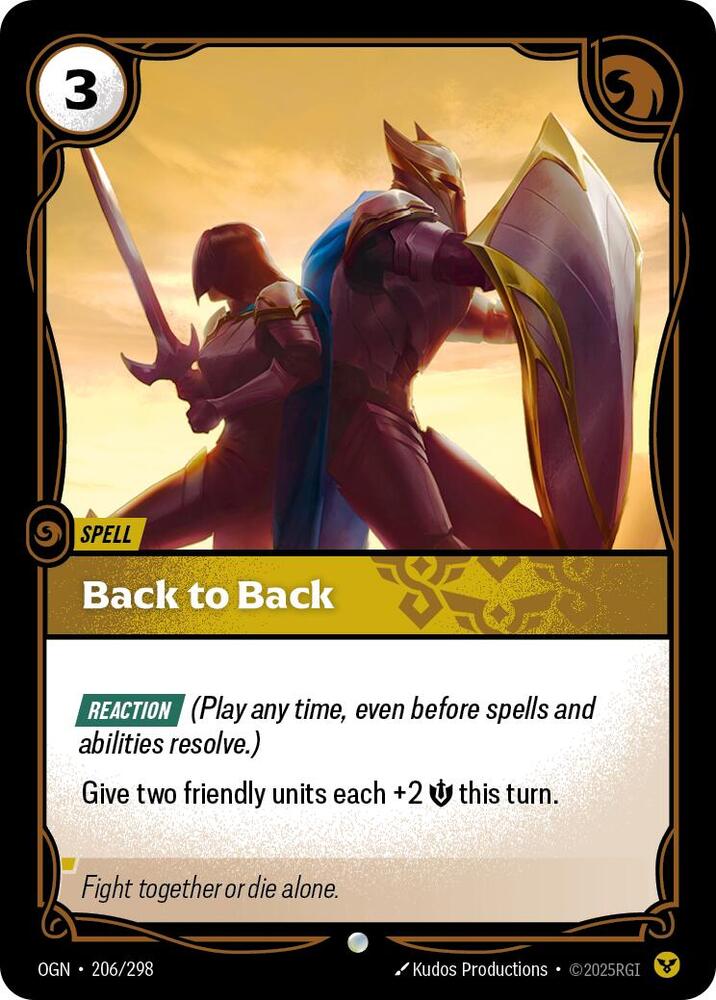 Back to Back 206/298 (Origins)  - Foil | Good Games Morley