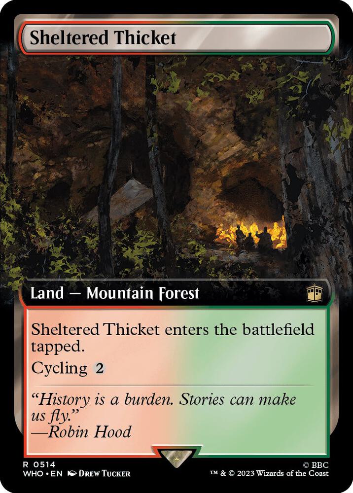 Sheltered Thicket 514/3331 (Universes Beyond: Doctor Who)  - Extended Art Foil | Good Games Morley