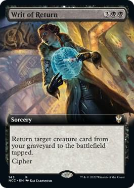 Writ of Return Extended Art 143 (Commander: Streets of New Capenna)  | Good Games Morley