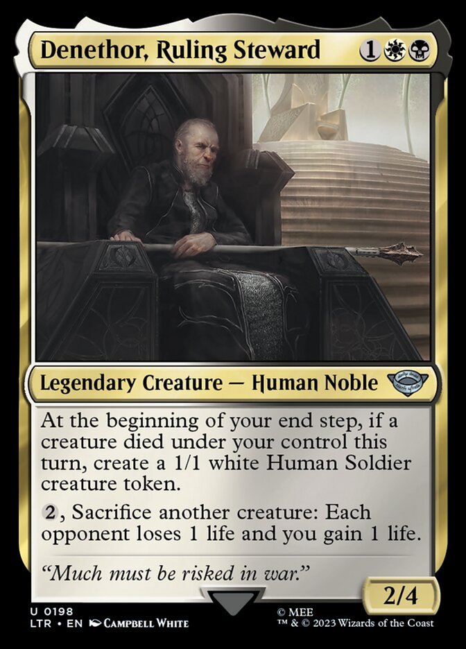 Denethor, Ruling Steward 198/281 (Universes Beyond: The Lord of the Rings: Tales of Middle-earth)  - Foil | Good Games Morley