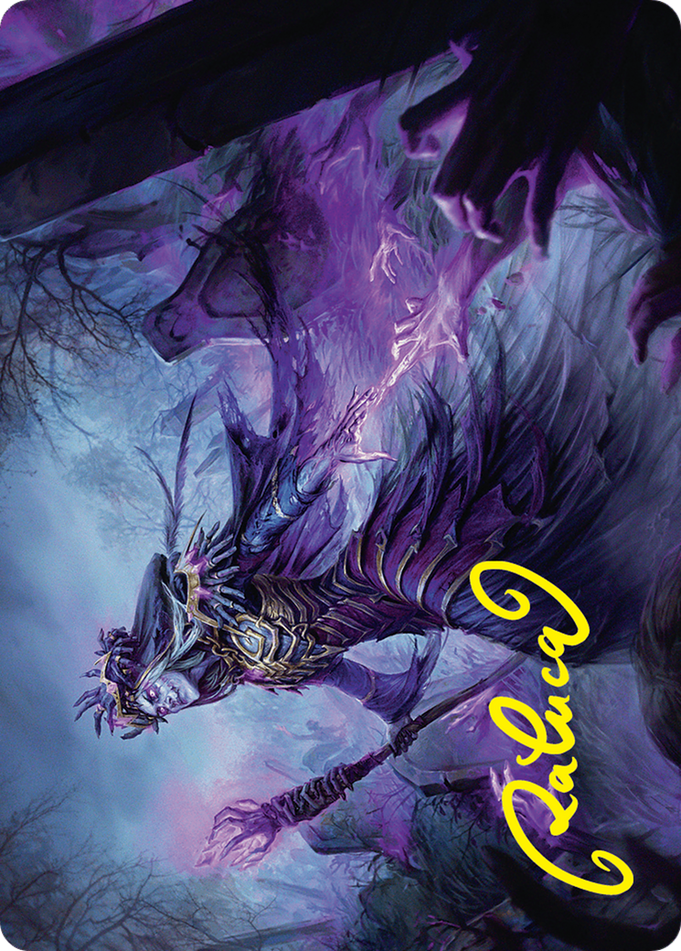 Zul Ashur, Lich Lord Art Card (10/54) (Gold-Stamped Signature) [Foundations Art Series] | Good Games Morley