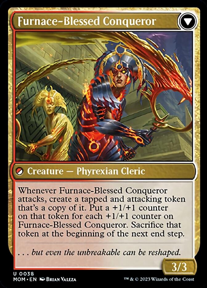 Sun-Blessed Guardian // Furnace-Blessed Conqueror [March of the Machine] | Good Games Morley