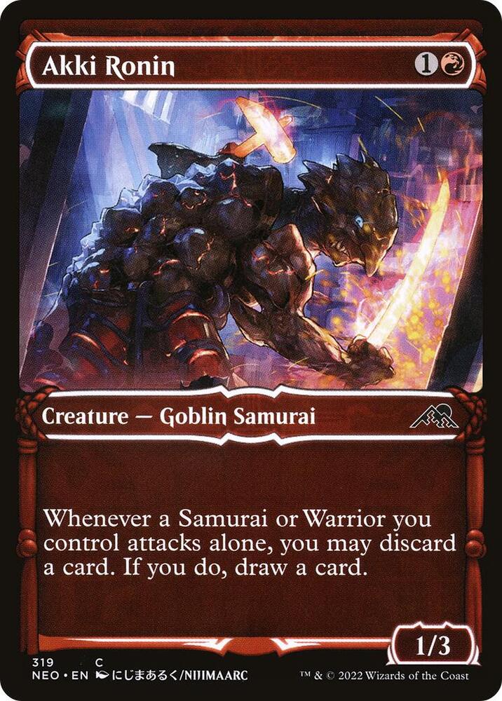 Akki Ronin 319/302 (Kamigawa: Neon Dynasty)  - Showcase Foil | Good Games Morley