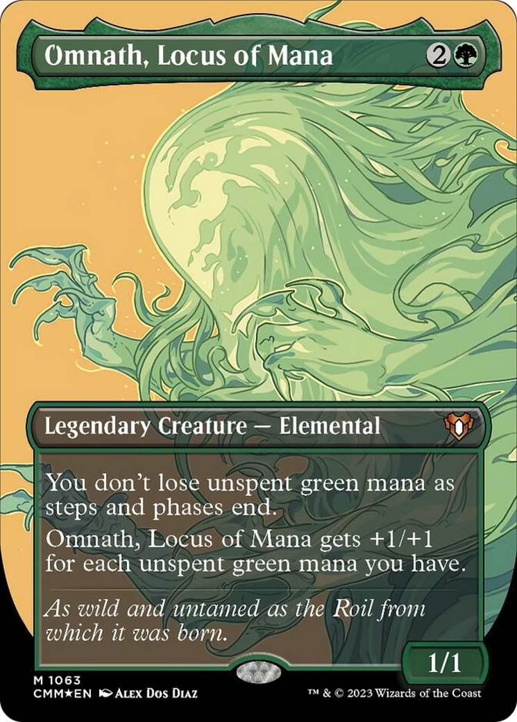 Omnath, Locus of Mana (Borderless Textured Foil Frame Break) [Commander Masters] | Good Games Morley