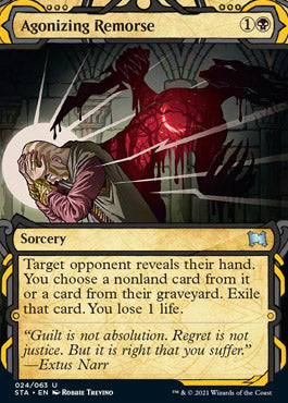 Agonizing Remorse (Foil Etched) [Strixhaven: School of Mages Mystical Archive] | Good Games Morley