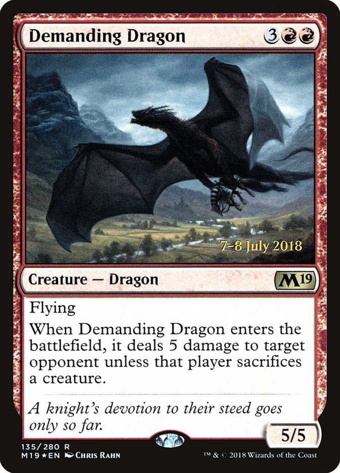 Demanding Dragon [Core Set 2019 Prerelease Promos] | Good Games Morley