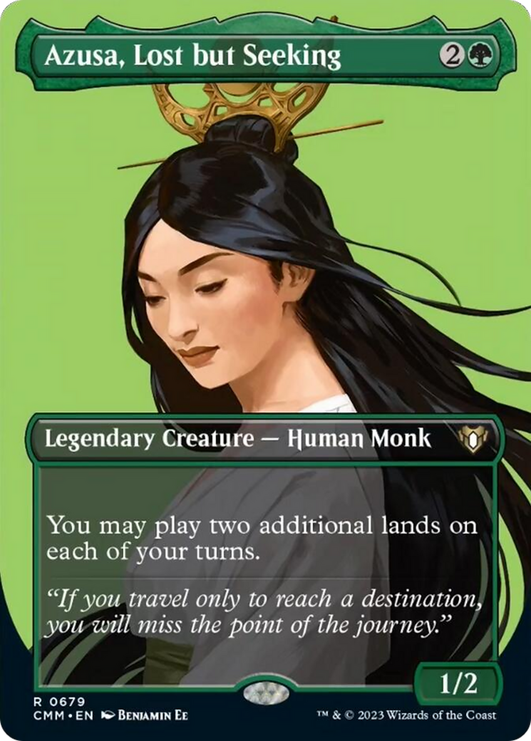 Azusa, Lost but Seeking (Borderless Profile) [Commander Masters] | Good Games Morley