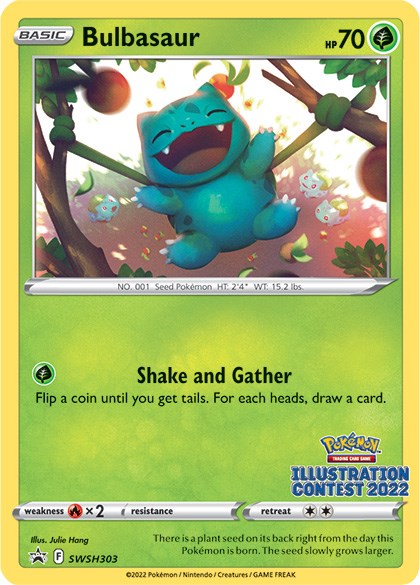 Bulbasaur (SWSH303) (Illustration Contest 2022) [Sword & Shield: Black Star Promos] | Good Games Morley