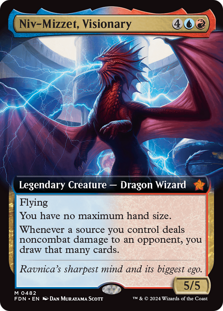 Niv-Mizzet, Visionary (Extended Art) [Foundations] | Good Games Morley