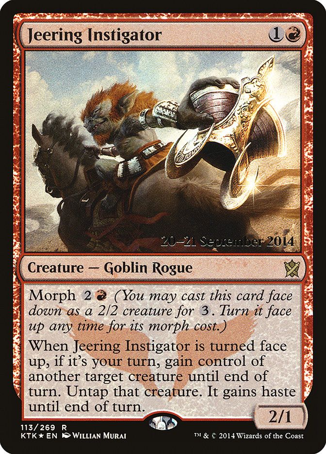 Jeering Instigator [Khans of Tarkir Prerelease Promos] | Good Games Morley