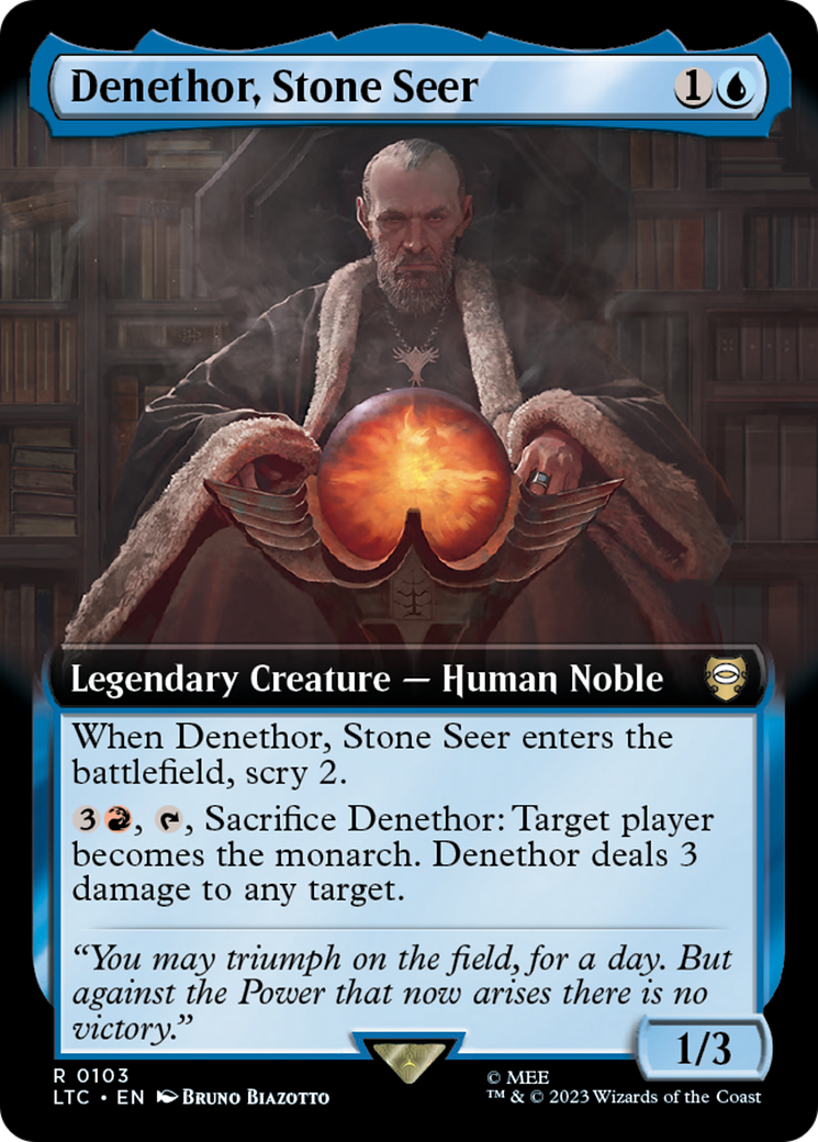 Denethor, Stone Seer (Extended Art) [The Lord of the Rings: Tales of Middle-Earth Commander] | Good Games Morley