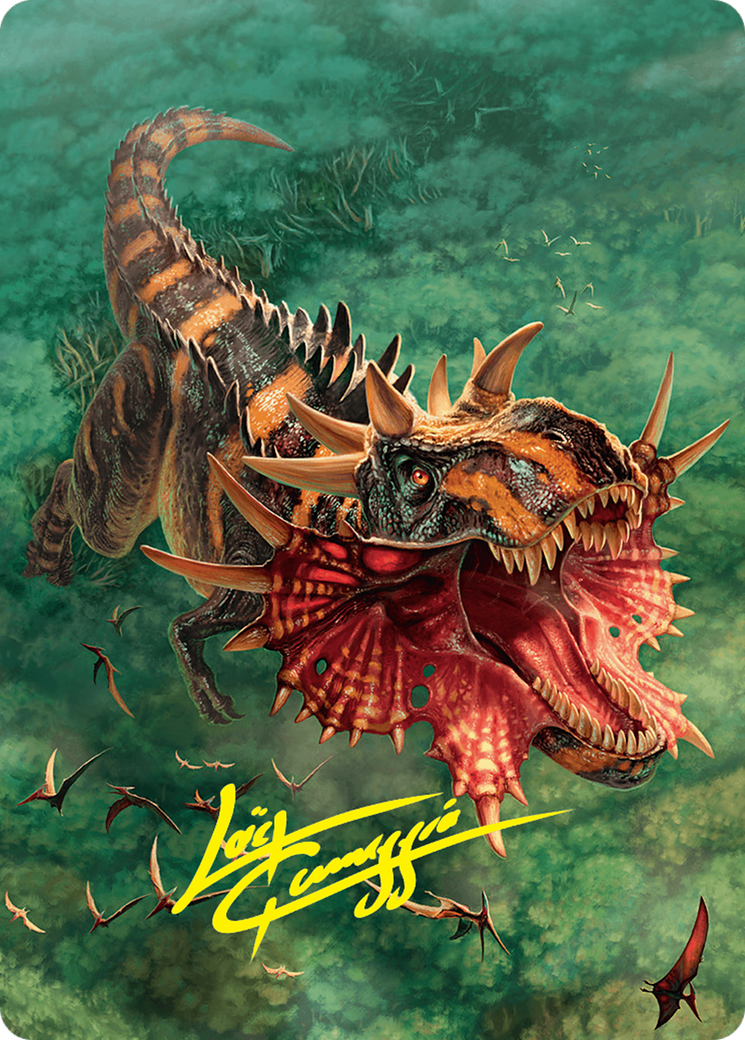 Gigantosaurus Art Card (53/54) (Gold-Stamped Signature) [Foundations Art Series] | Good Games Morley