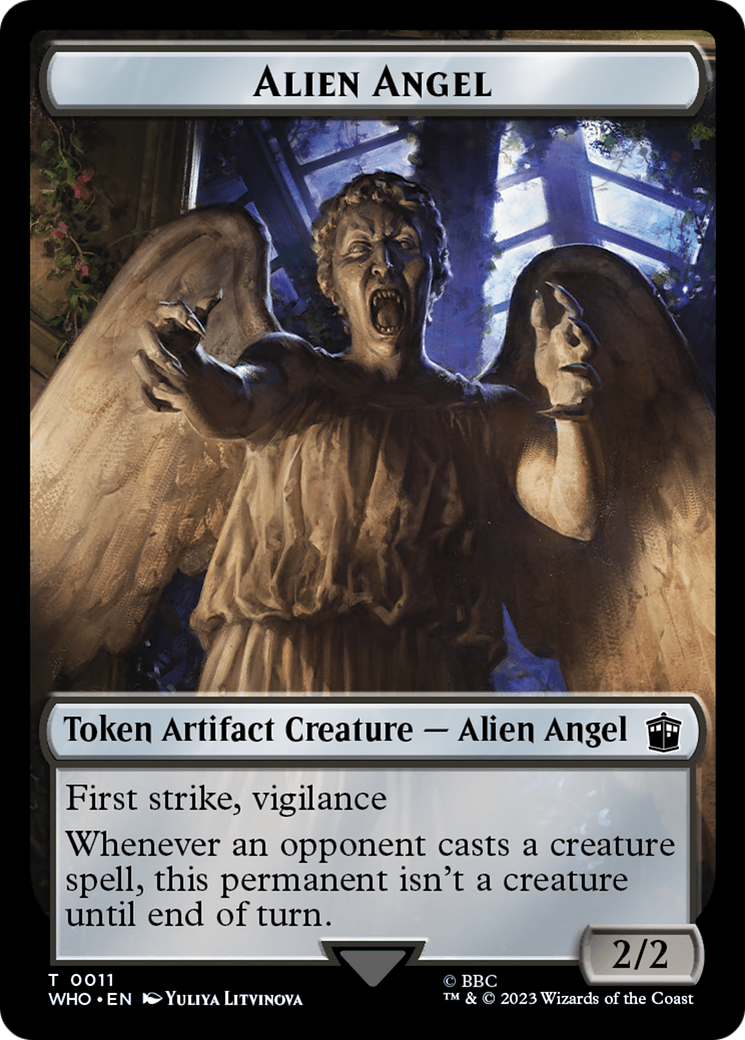 Alien Angel // Mark of the Rani Double-Sided Token [Doctor Who Tokens] | Good Games Morley
