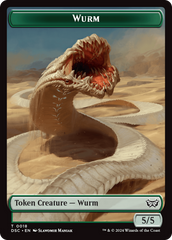 Wurm (0018) // Fractal Double-Sided Token [Duskmourn: House of Horror Commander Tokens] | Good Games Morley