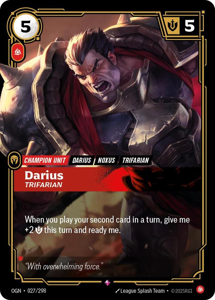 Darius - Trifarian 027/298 (Origins)  - Foil | Good Games Morley