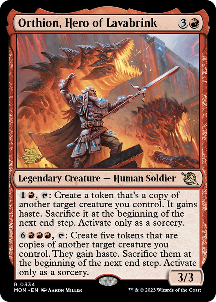 Orthion, Hero of Lavabrink [March of the Machine Prerelease Promos] | Good Games Morley