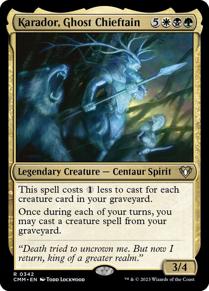 Karador, Ghost Chieftain 342/451 (Commander Masters)  | Good Games Morley