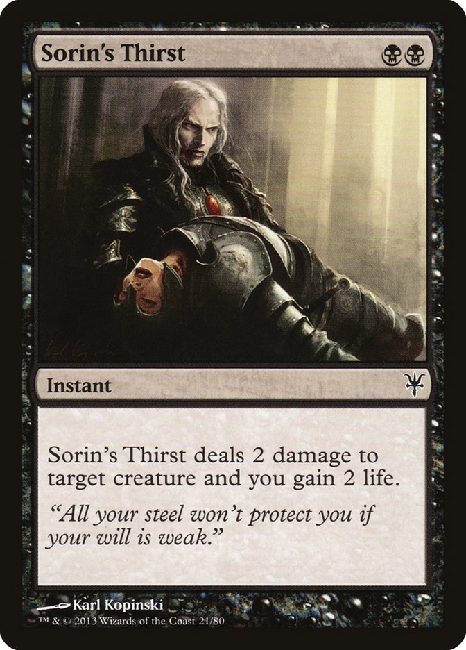 Sorin's Thirst [Duel Decks: Sorin vs. Tibalt] | Good Games Morley