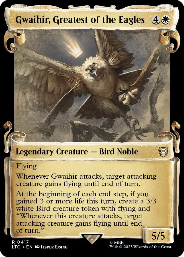 Gwaihir Greatest of the Eagles Showcase Scrolls 417 (Commander: The Lord of the Rings: Tales of Middle-earth)  - Showcase Scroll Foil | Good Games Morley