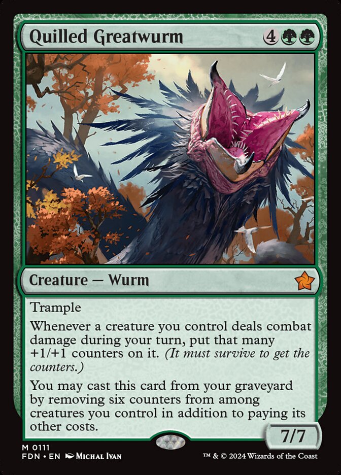 Quilled Greatwurm 111/291 (Foundations)  | Good Games Morley