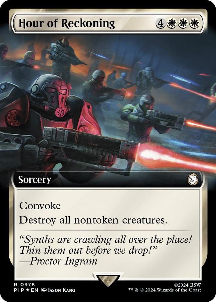 Hour of Reckoning 978/326 (Universes Beyond: Fallout)  - Extended Art Surge Foil | Good Games Morley