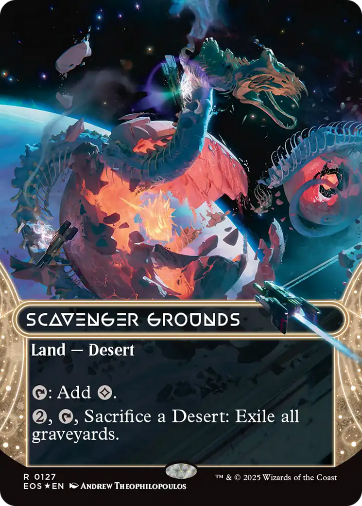 Scavenger Grounds (0127) (Borderless) (Galaxy Foil) [Edge of Eternities: Stellar Sights] | Good Games Morley