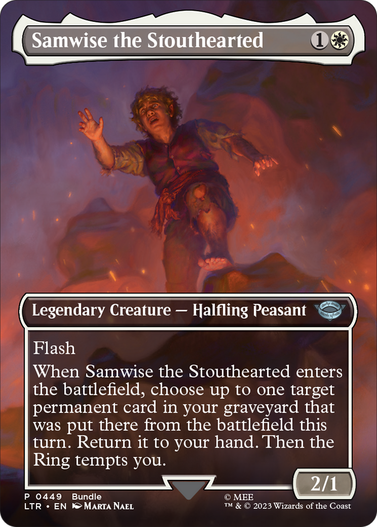 Samwise the Stouthearted (Borderless Alternate Art) [The Lord of the Rings: Tales of Middle-Earth] | Good Games Morley