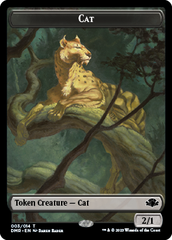 Goblin // Cat (003) Double-Sided Token [Dominaria Remastered Tokens] | Good Games Morley