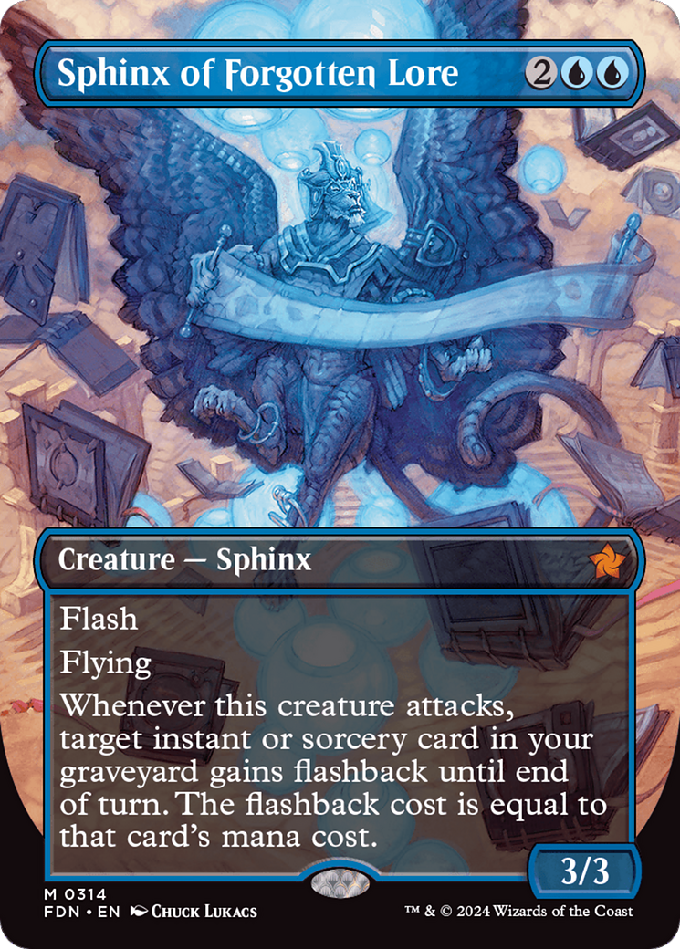 Sphinx of Forgotten Lore (Borderless) [Foundations] | Good Games Morley