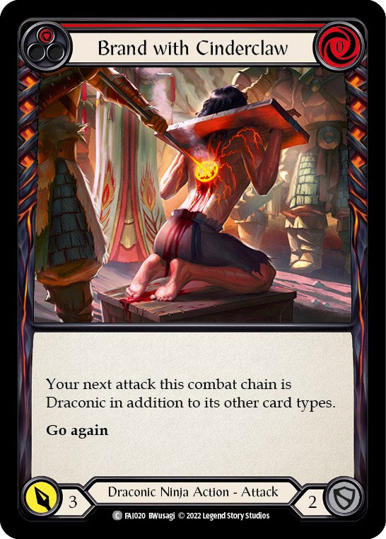 Brand with Cinderclaw (Red) [FAI020] (Uprising Fai Blitz Deck) | Good Games Morley