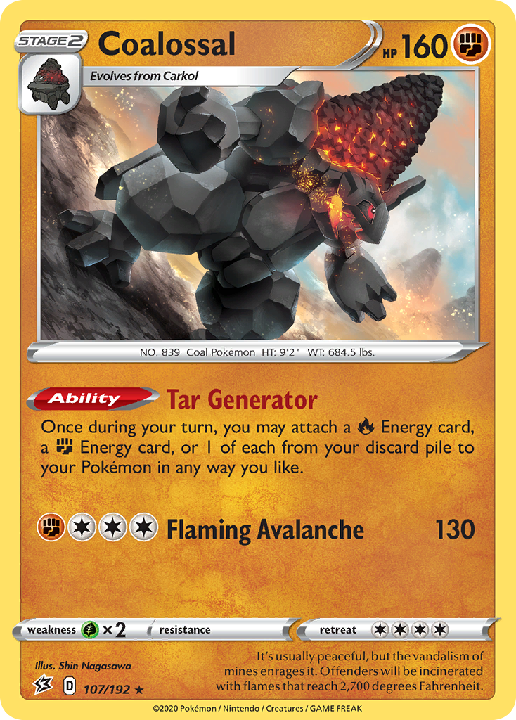 Coalossal (107/192) [Sword & Shield: Rebel Clash] | Good Games Morley
