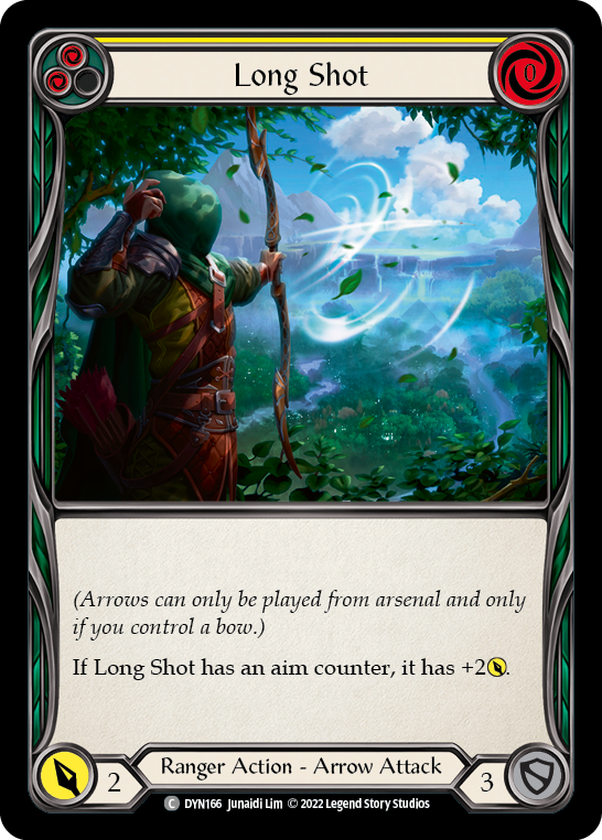 Long Shot (Yellow) [DYN166] (Dynasty)  Rainbow Foil | Good Games Morley
