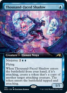Thousand-Faced Shadow 451/302 (Kamigawa: Neon Dynasty)  - Extended Art | Good Games Morley