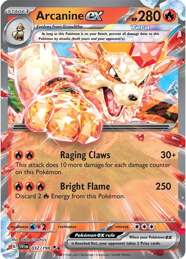 Arcanine ex (032/198) [Scarlet & Violet: Base Set] | Good Games Morley