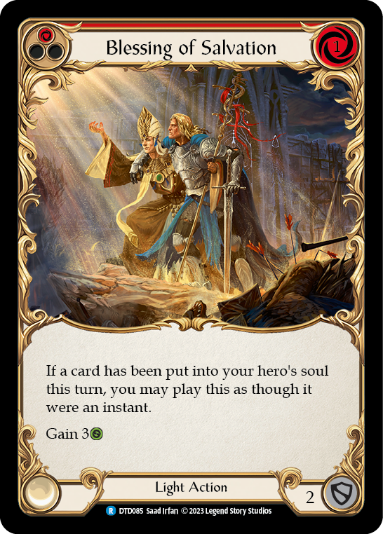 Blessing of Salvation (Red) [DTD085] (Dusk Till Dawn)  Rainbow Foil | Good Games Morley