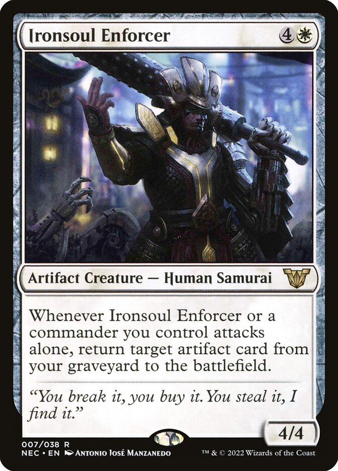 Ironsoul Enforcer 7/38 (Commander: Kamigawa: Neon Dynasty)  | Good Games Morley
