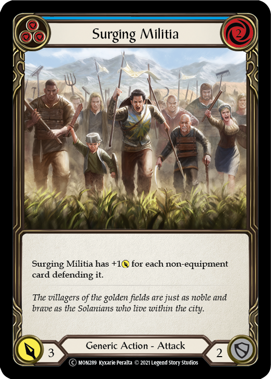 Surging Militia (Blue) [U-MON289] (Monarch Unlimited)  Unlimited Normal | Good Games Morley