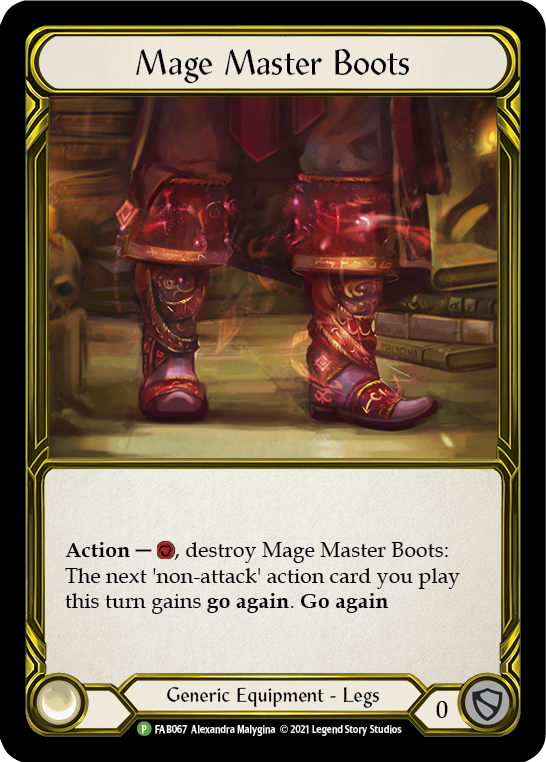 Mage Master Boots (Golden) [FAB067] (Promo)  Cold Foil | Good Games Morley