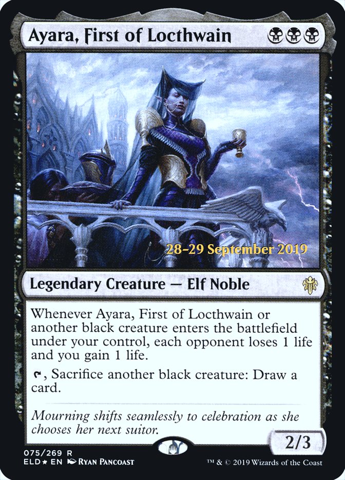Ayara, First of Locthwain [Throne of Eldraine Prerelease Promos] | Good Games Morley