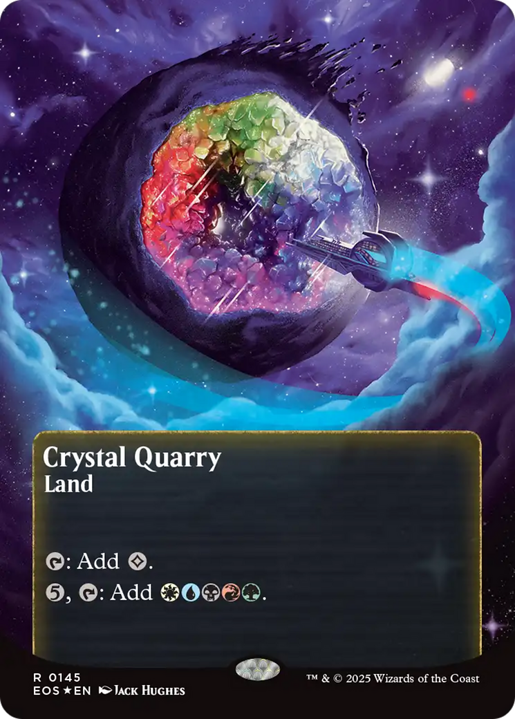 Crystal Quarry (0145) (Borderless) (Galaxy Foil) [Edge of Eternities: Stellar Sights] | Good Games Morley