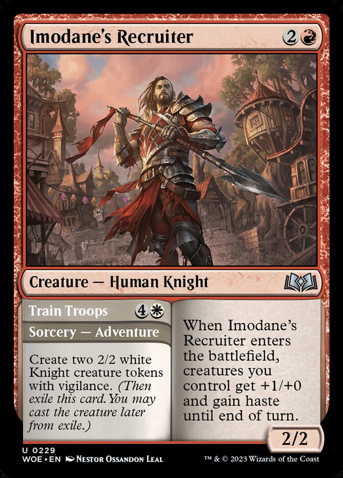 Imodane's Recruiter // Train Troops 229 (Wilds of Eldraine)  - Foil | Good Games Morley