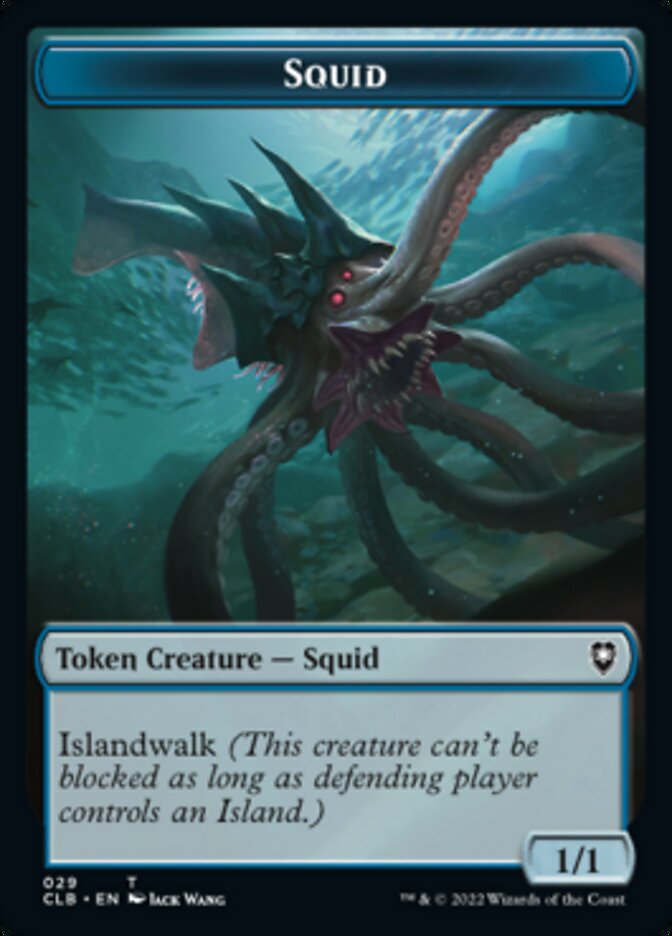 Squid // Copy Double-Sided Token [Commander Legends: Battle for Baldur's Gate Tokens] | Good Games Morley